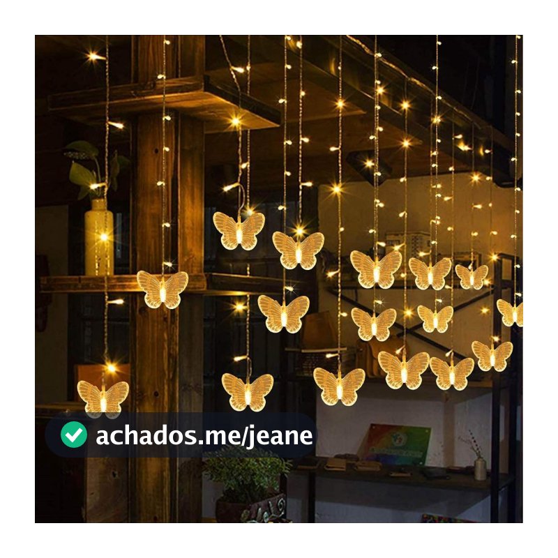 Luzes De Corda De Borboleta Para Festa De Casamento  Natal Decoração De Interiores  Fadas (Sem Bateria)