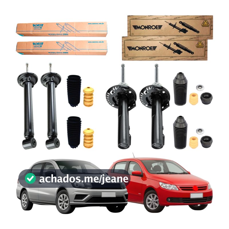 KIT 4 AMORTECEDOR GOL E VOYAGE G5 G6 G7 2008 A 2023 MONROE + KIT