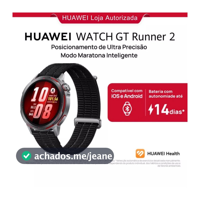 HUAWEI WATCH GT Runner 2 , Smartwatch Relogio, Modo Maratona Inteligente, ECG, GPS