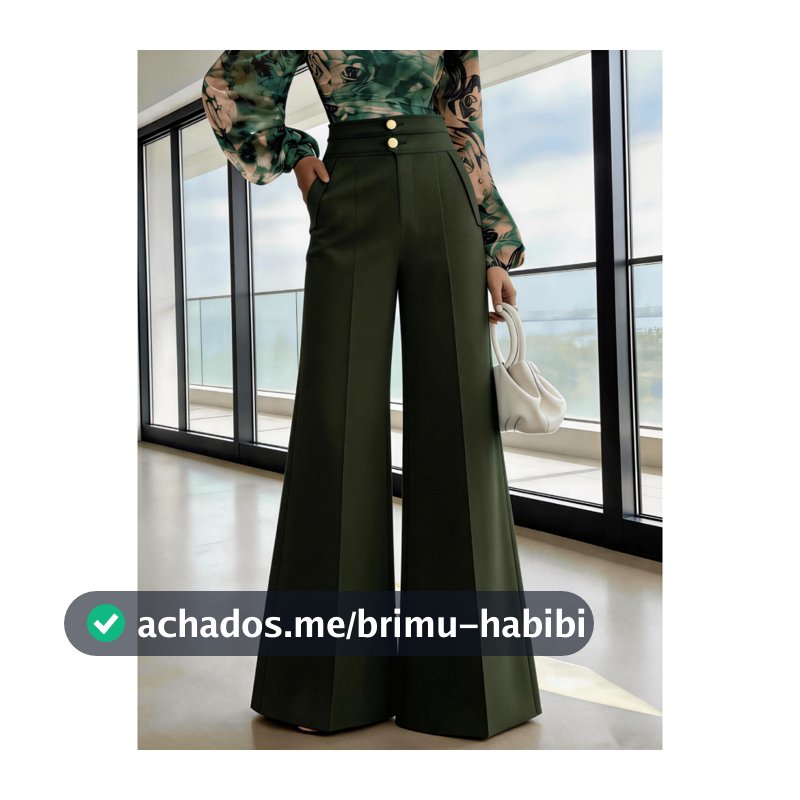 Calça De Terno Elegante De Cintura Alta Com Perna Flare E Abotoamento Duplo, Estilo P M G Urbano Chique