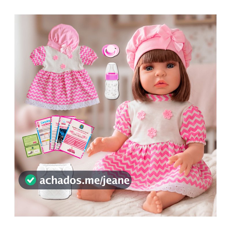 Bebê Reborn Boneca Realista Rosa de Silicone Pode Dar Banho Envio Imediato
