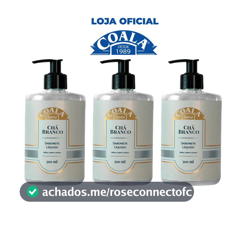 Kit 3 Unidades Sabonete Líquido Chá Branco 500 ml