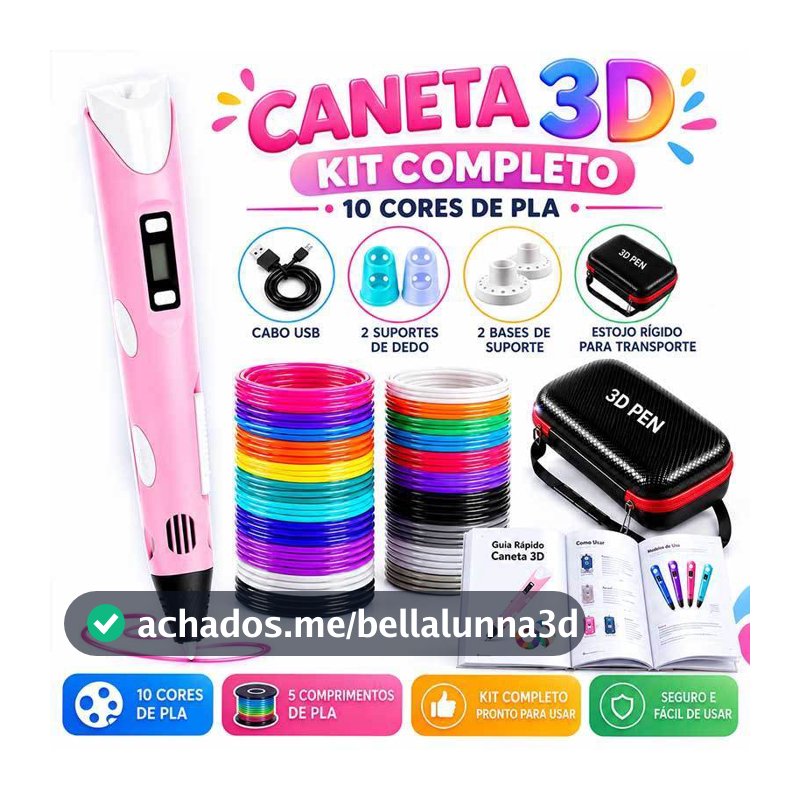 Caneta Impressora 3d Com Filamento Abs + Filamentos Extra