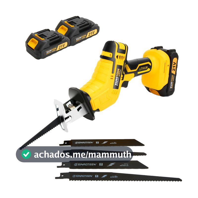 Serra Sabre Profissional Portátil 1500w 3200/Rpm  Makita 02 Bateria de lítio  De Corte Fácil Para Carne E Ossos