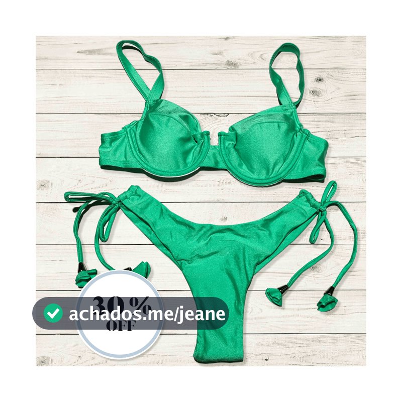 Biquíni Feminino Retro Meia Taça com Aro Calcinha Fio Duplo com bojo removível 5 cores Praia Verão 2024
