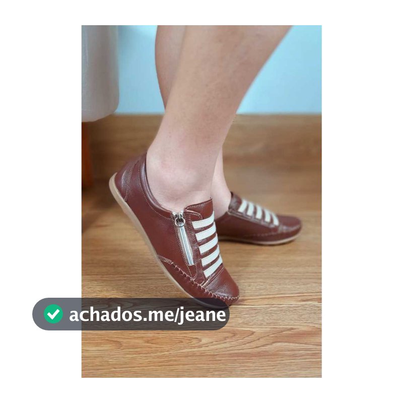 Sapato Feminino em Couro com Zíper Lateral – Conforto e Praticidade no Dia a Dia