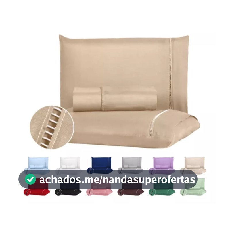 Lencol Queen 400 Fios Micropercal Cama Casal Solteiro Tecido Super Macio
