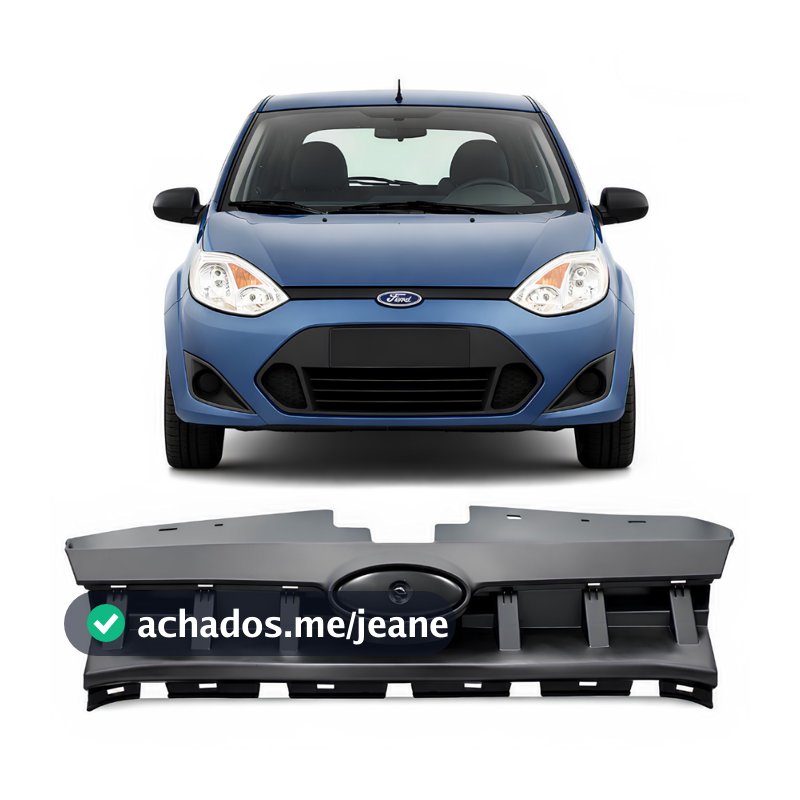 Grade Frontal Radiador Fiesta 2010 a 2014 Preto Sem Emblema