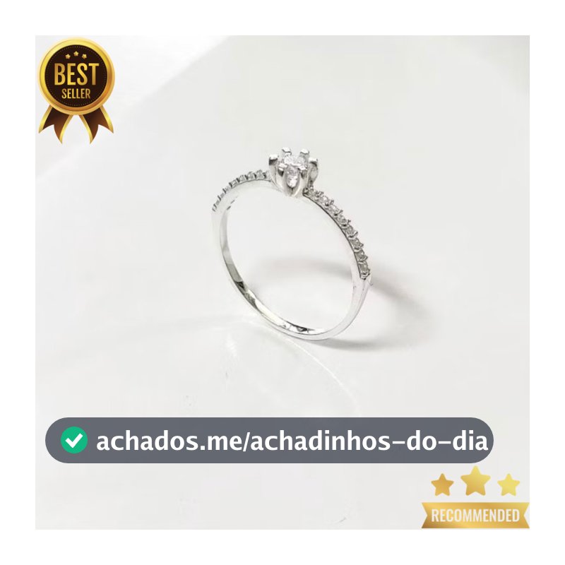 Anel Solitário Prata 925 Anel Solitário Feminino Anel Prata Legitima Anel Prata Solitario