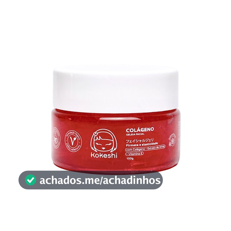 Geleia Hidratante Facial de Colágeno Pele Firme 100g Kokeshi Textura Jelly Cream