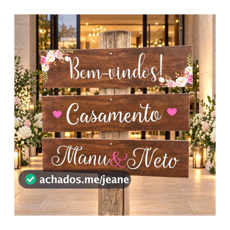 Kit 3 Placa Decorativa Casamento Bem Vindos Casamento Recepção Indicativa