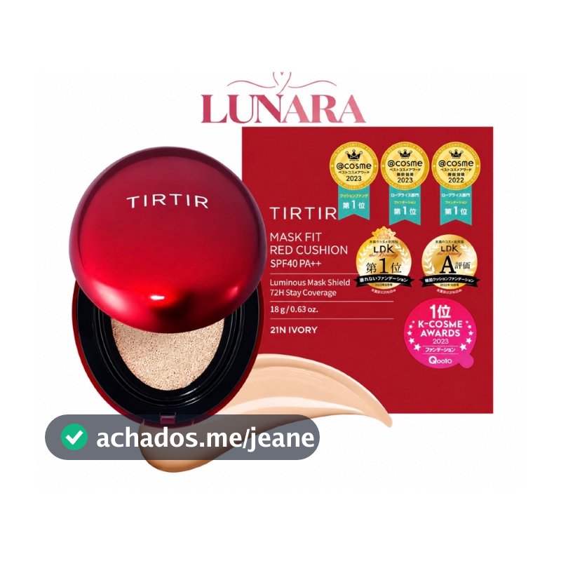 Base Coreana TIRTIR Mask Fit Red Cushion 18g Original Alta Cobertura SPF40 PA++