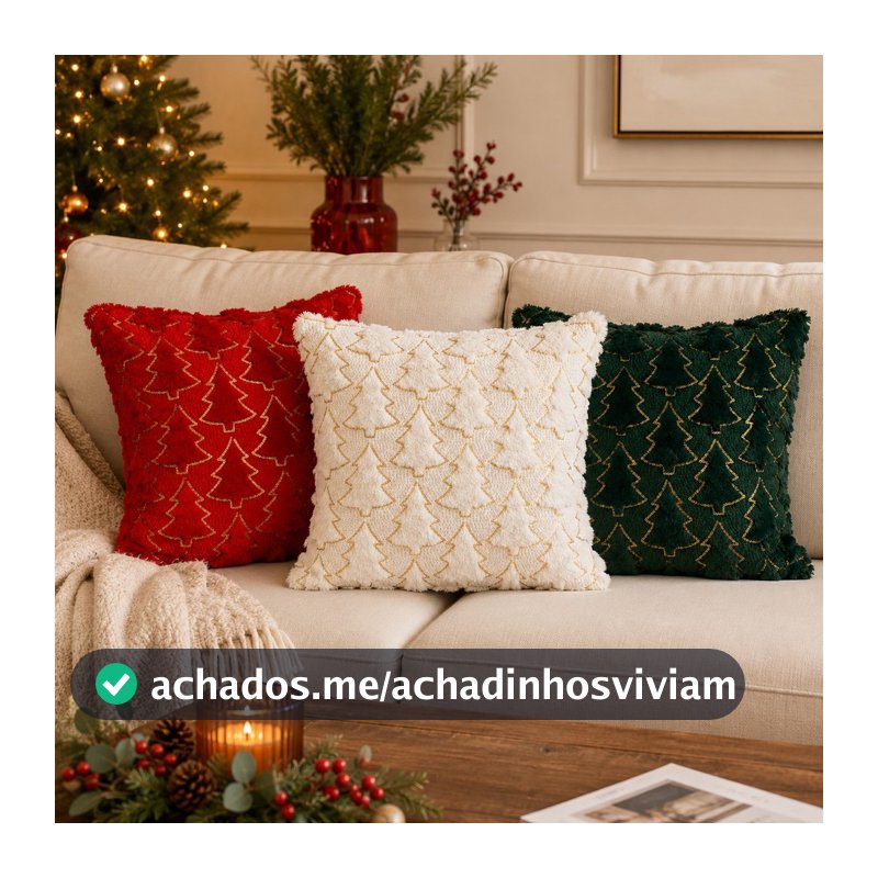 Capa Para Almofada De Natal Luxo Decoração Natalina
