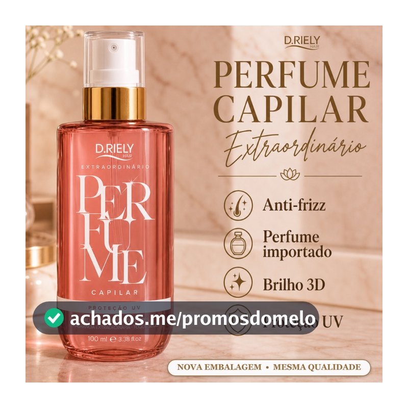 Perfume Capilar Feminino Cabelo Perfumado Anti Frizz Proteção UV Brilho Intenso Body Splash Premium Fragrância Luxo