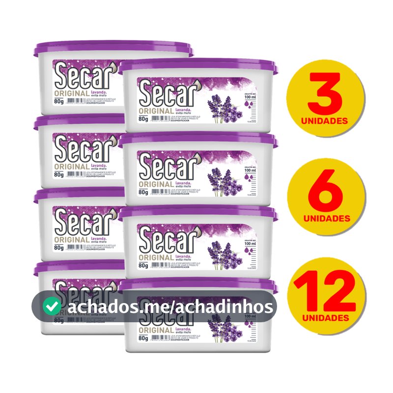 Kit Promocional Anti Mofo Secar 80g Evita Umidade Fungos Cheiro Guarda Gavetas Armários Roupas