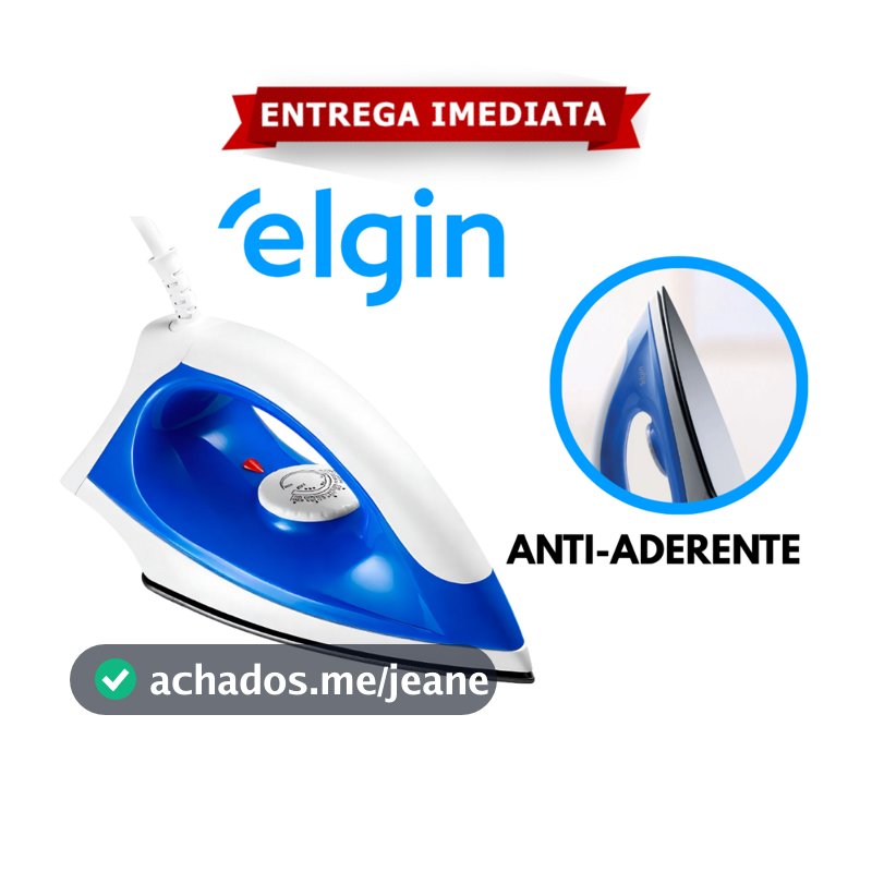 Ferro Passa Roupas Iron Force 1100W Antiaderente Elgin