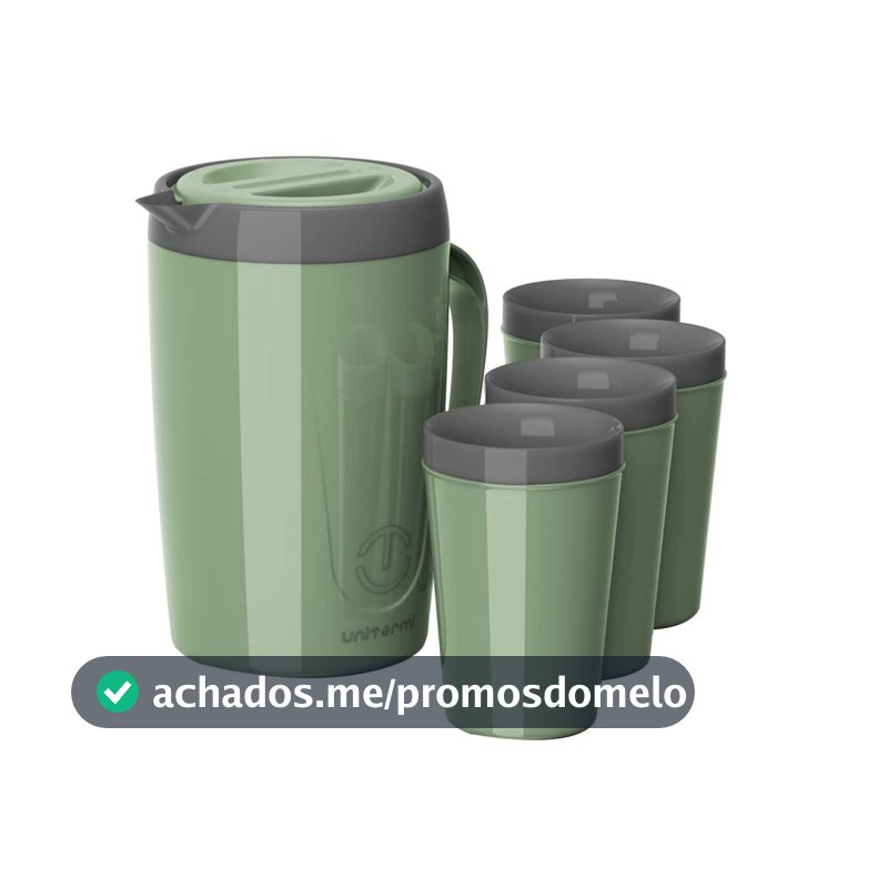 Kit Completo Jarra Térmica 2 Litros + 4 Copos Térmicos Unitermi