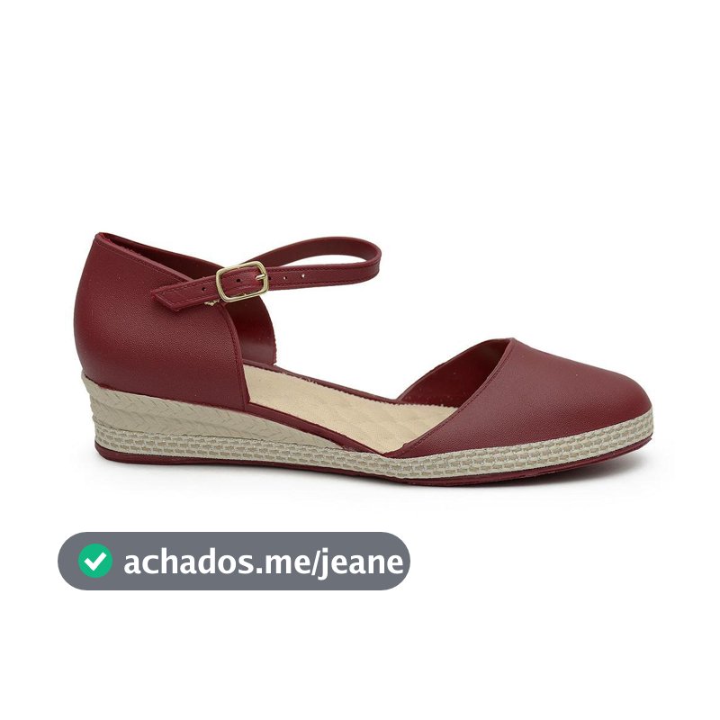 Sandália Plataforma Feminina Adulto Anabela Juta Casual Elegante Confortável e Leve