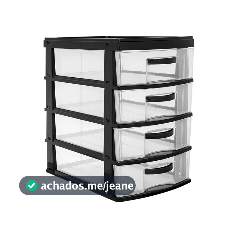 Gaveteiro de Mesa Organizador 2 3 4 Gavetas de Plástico Escritório Promoção - Jaguar