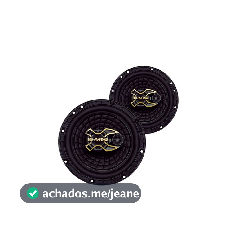 Alto Falante Bravox Gold B3X60G 6 Polegadas 100W RMS Triaxial 4 Ohms Bobina Simples Par