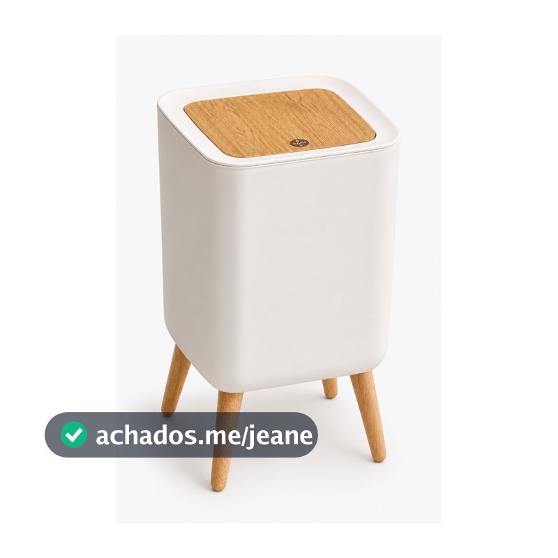 Lixeira Cesto de Lixo com Tampa Abre Fácil Retro Banheiro Cozinha Retro 9l Tampa Click Pés Grande