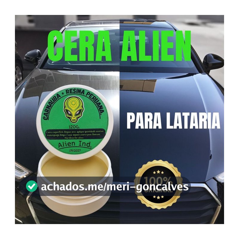Cera Alien Ind Automotiva Carnaúba- Restaura Pintura Queimada - Remove Arranhões, Oxidação e Mancha