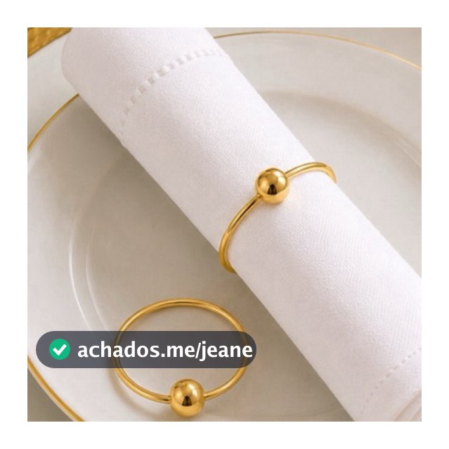 Kit 6 ou 12 Porta Guardanapo Elegance Esfera Dourada Mesa Posta Casamento Decoração