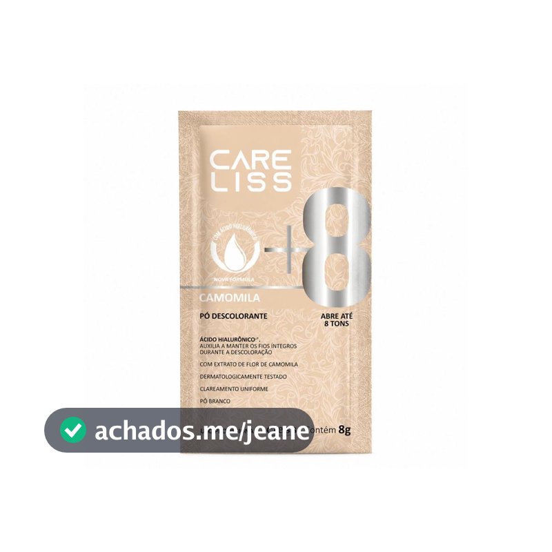 Pó Descolorante Capilar Camomila 8 Tons Care Liss 8g