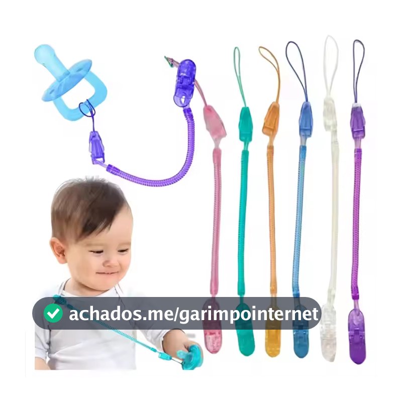 Kit 3 Porta-Chupeta Universal Tipo Mola , Acessórios Para , Produtos Ao Ar Livre Bebês