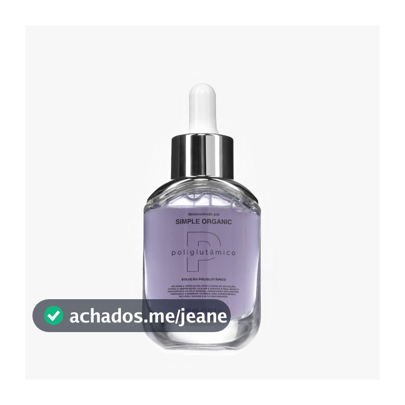 Sérum Facial Hidratante Solução Poliglutâmico Pele 200x mais hidratada Simple Organic