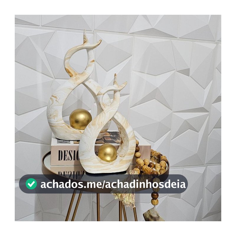 Dupla Vaso G Objeto Decorativo Escultura Abstrata decoração Sala de Estar Mesa Rack Estante Enfeite