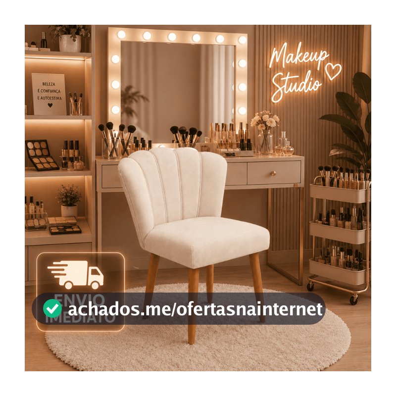 Cadeira Poltrona para Manicure Salão de Beleza Penteadeira de Quarto Pétala