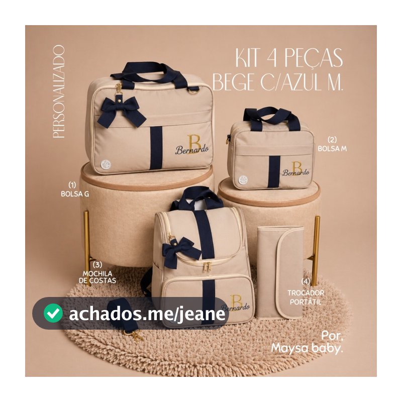 Bolsas Maternidade 4 peças Personalizados