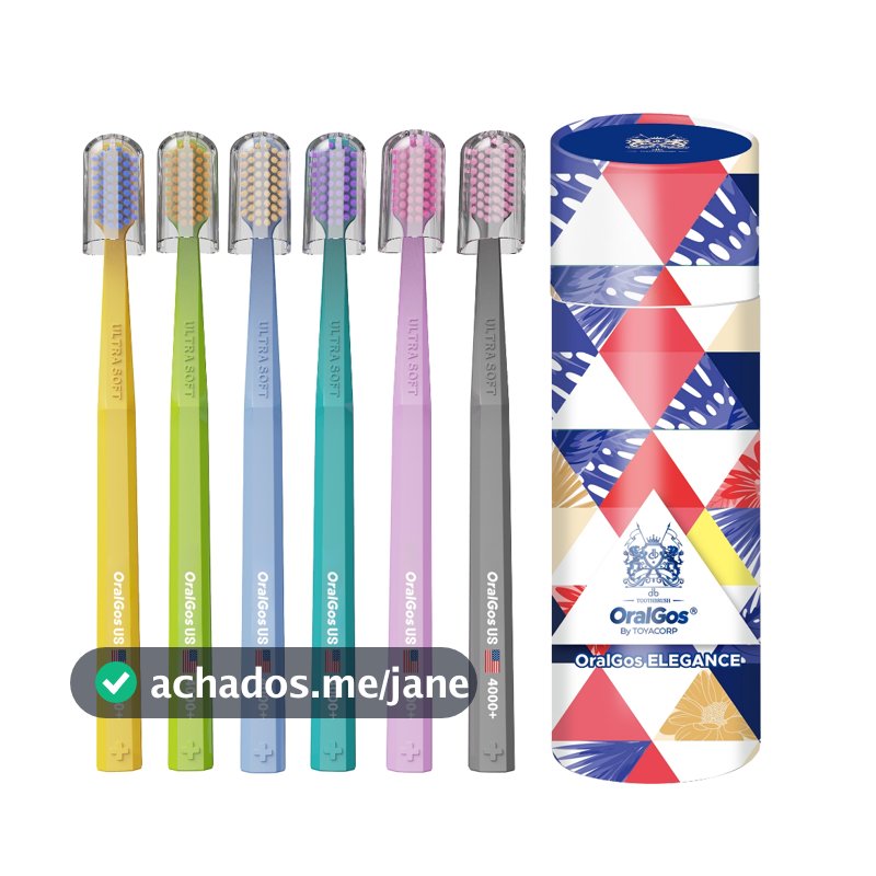 OralGos Escova de Dente Deep Cleaning Pacote Familiar Com 6 Unidades