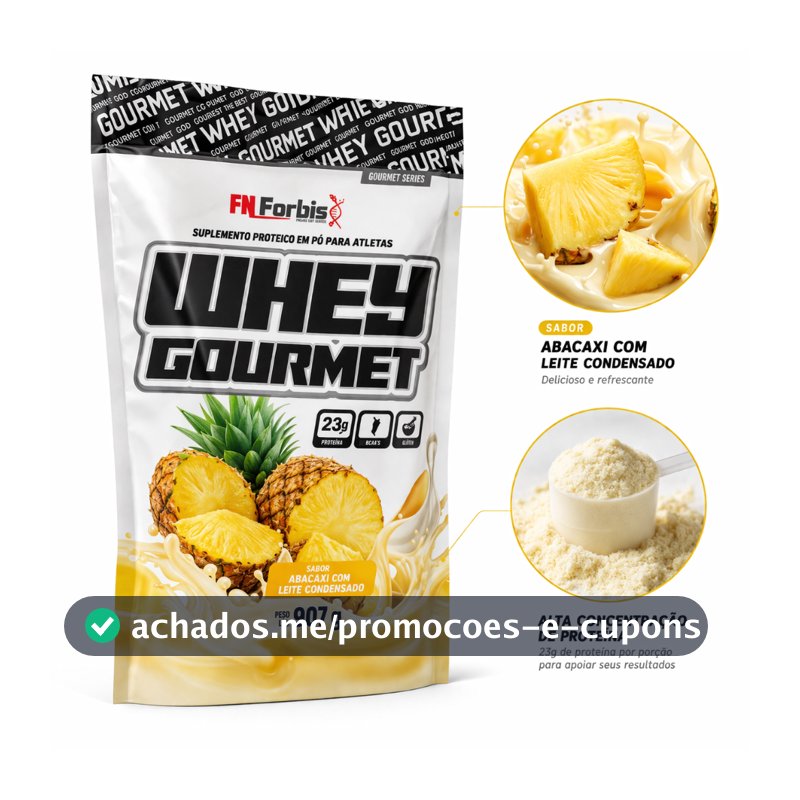 Whey Protein Gourmet Fn Forbis Refil 907g ZERO ADIÇÃO DE AÇÚCARES Escolha seu Sabor