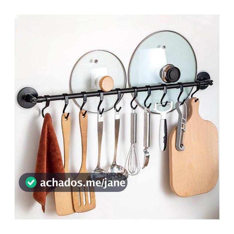 Gancho de Cozinha Forte, Varinha Rotativa para Pendurar, Colher de Viscose, Concha Sem Perfuração EVCM
