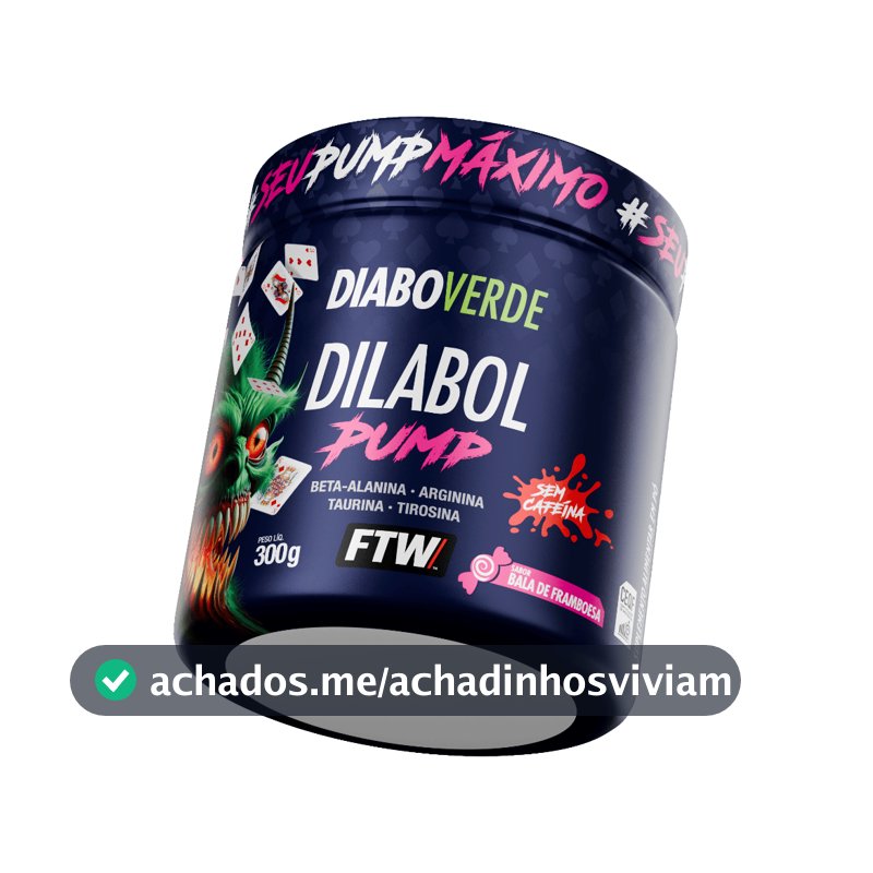 Pré Treino Dilabol Pump Pote 300g Pré Treino Sem Cafeína - FTW