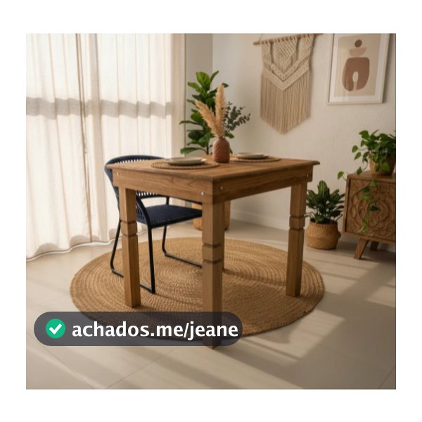 Mesa rústica de madeira 80 x 60 x 80 altura maciça em pinus