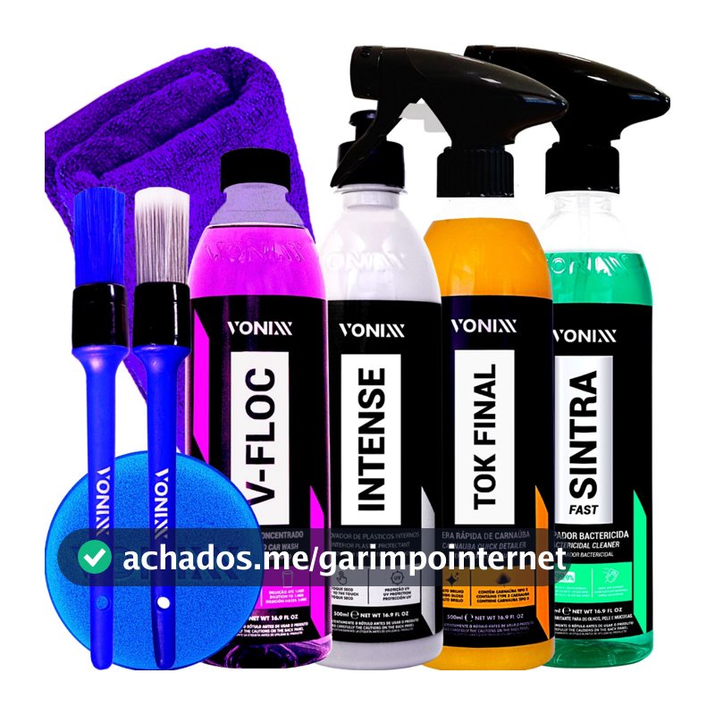 Kit Shampoo V-Floc pH Neutro Cera Tok Final Intense Sintra Fast Pincel Vonixx