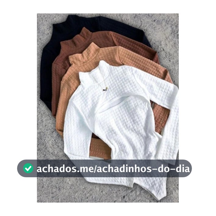 Body Feminino Manga Longa Bubble Gola Alta Segunda Pele Suplex Decote Outono Inverno 2026 Bory
