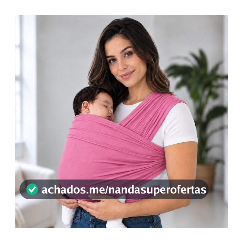 Baby Sling Canguru Wrap 5 Metros para Bebê Recém-Nascido Confortável Ergonômico Respirável Seguro e Leve