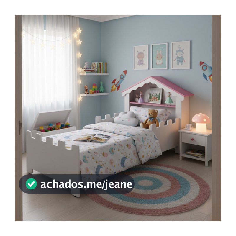 Cama Casinha Infantil E Colchão Incluso Castelo Menina Montessoriana Quarto Temático Seguro