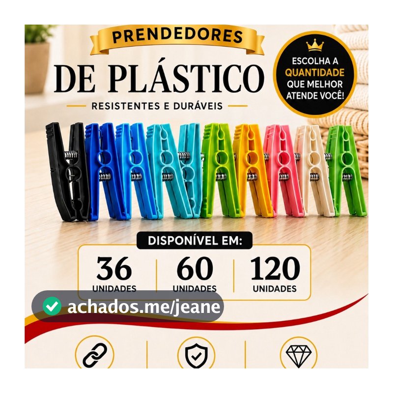36/60/120 Pregador Roupa Plástico Reforçado Grande Sortidos Grampo Prendedores Prendedor Varal Forte