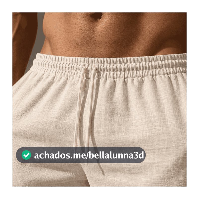 Short Linho Masculino Bermuda Mauricinho Premium Moda Verão