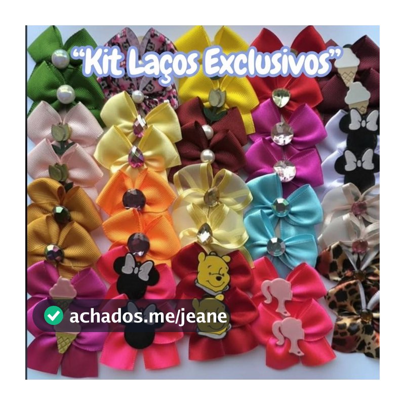 Kit de Laços Pet Para Femea Grande Pequeno Luxo 10, 20, 30, 40 e 100 unidades Banho e Tosa Pet Shop Lacinhos Cachorro 3D