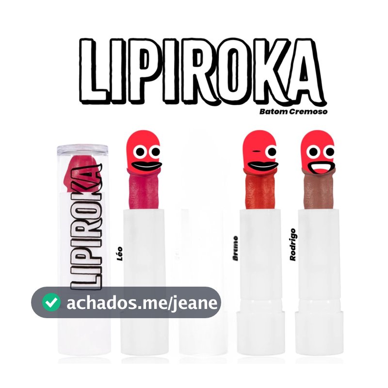 Kit com 3 Lipiroka Batom Divertido