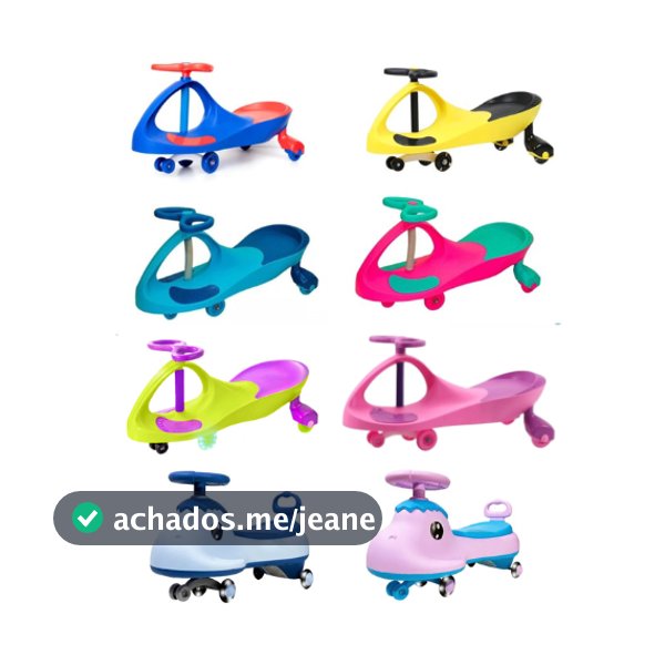 Carrinho de Rolimã Super Car com Led Suporta até 100kg Unitoys