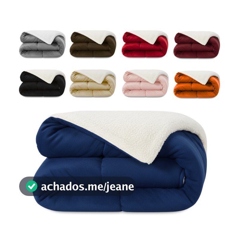 Edredom Coberdrom Cobertor Infantil, Solteiro, Casal E Queen Sherpa Dupla Face Macio Frio Premium