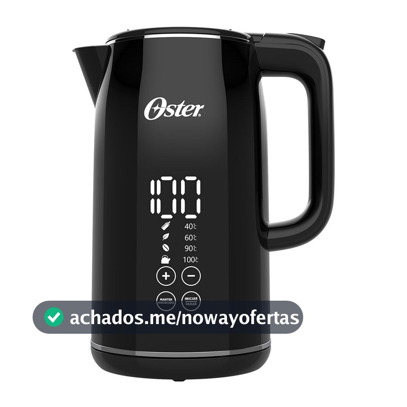 Chaleira Digital Oster Black 1,7L com Controle de Temperatura