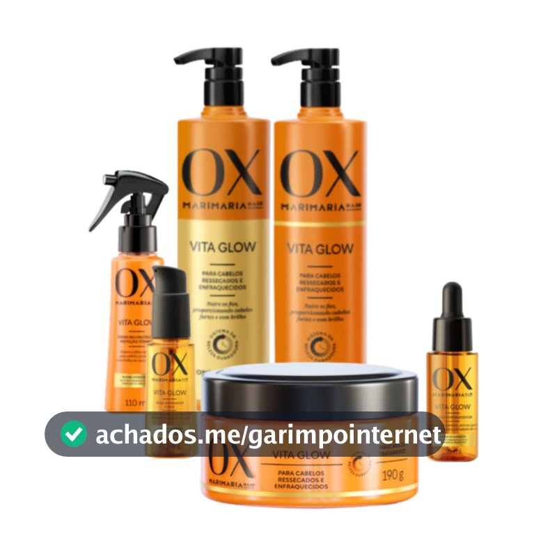 Linha Ox Mari Maria Vita Glow Shampoo e Condicionador 500ml - Escolha seu Kit